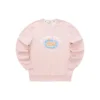 Suéter de cuello redondo con gráfico «Negro, blanco, rosa, azul, gris»
