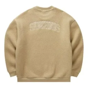 Suéter de cuello redondo con letras impresas «Beige»