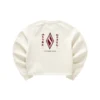 Suéter de cuello redondo con logo impreso «Blanco Rojo»