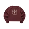 Suéter de cuello redondo con logo impreso «Burgundy White»