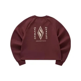 Suéter de cuello redondo con logo impreso «Burgundy White» Suéter de cuello redondo con logo impreso «Burgundy White»