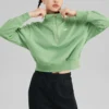 Suéter de cuello redondo con logo impreso «Verde»