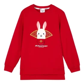 Suéter de cuello redondo de la serie CNY «Rojo-Blanco»