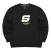Suéter Sport Letter Crew «Negro Blanco»