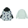 Traje con chaqueta con capucha y cremallera con estampado completo «Teal Black White»