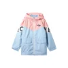 Traje deportivo con capucha y cremallera con letras impresas «Azul Rosa»