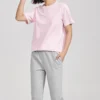 Unisex de punto estampado rosa