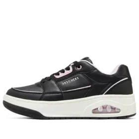 Uno Court – Zapatos de estilo Courted «Negro Rosa Blanco»
