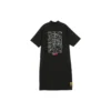 Vestido casual con medio cierre y logo estampado «Blanco Rosa Negro»