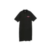 Vestido casual con medio cierre y logo estampado «Blanco Rosa Negro»
