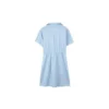 Vestido de manga corta con logo estampado que marca la cintura «Blanco, Negro, Azul»