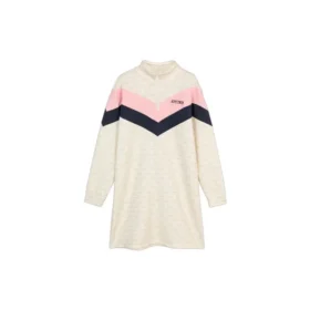 Vestido deportivo de patchwork con paneles en contraste «Negro Blanco Rosa»