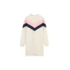 Vestido deportivo de patchwork con paneles en contraste «Negro Blanco Rosa»