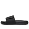 Zapatillas de casa de talón plano con velcro, color negro