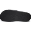Zapatillas de casa de talón plano con velcro, color negro