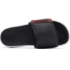 Zapatillas de casa planas con velcro, elegantes, en negro y rojo