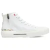 Zapatillas de lona de caña alta James Goldcrown x Skechers New Moon, blancas