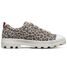 Zapatillas de lona de caña baja Roadies Leopardo/Gris