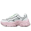 Zapatos bajos «D» de AMP, estilo papá, en blanco y rosa
