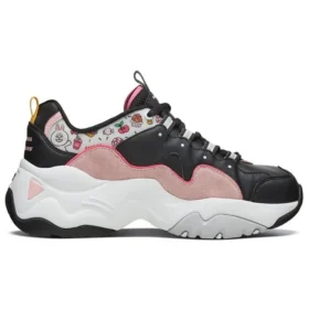 Zapatos bajos Skechers x Line Friends D’ Lites 3.0, estilo chunky, en negro/rosa