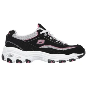 Zapatos D’ Lites de caña baja estilo papá Negro/Rosa