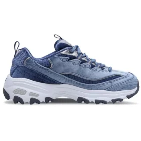 Zapatos D’ Lites de terciopelo, de caña baja y suela gruesa Gris/Azul
