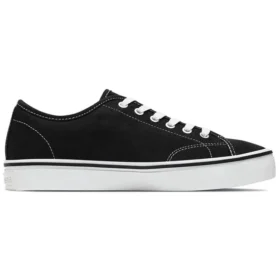 Zapatos de lona bajos con suela de copa, color negro
