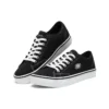 Zapatos de lona bajos con suela de copa, color negro