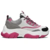 Zapatos de padre de caña baja Black Jack Gris/Blanco/Rosa