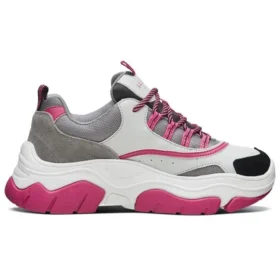 Zapatos de padre de caña baja Black Jack Gris/Blanco/Rosa