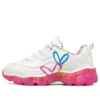 Zapatos de running de caña baja James Goldcrown x Skechers D’ Lites Crystal, rosa/blanco