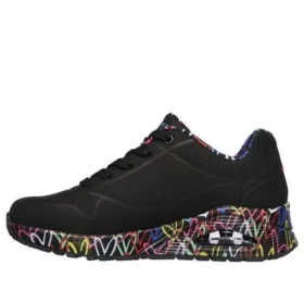 Zapatos de running de caña baja James Goldcrown x Skechers Uno, color negro