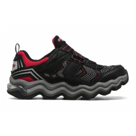 Zapatos deportivos bajos Turbowave antideslizantes y resistentes al desgaste, negro y rojo