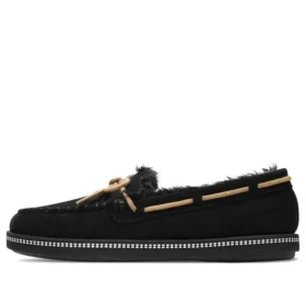 Zapatos sin cordones de caña baja Cozy Campfire, color negro
