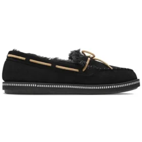 Zapatos sin cordones de caña baja Cozy Campfire, color negro